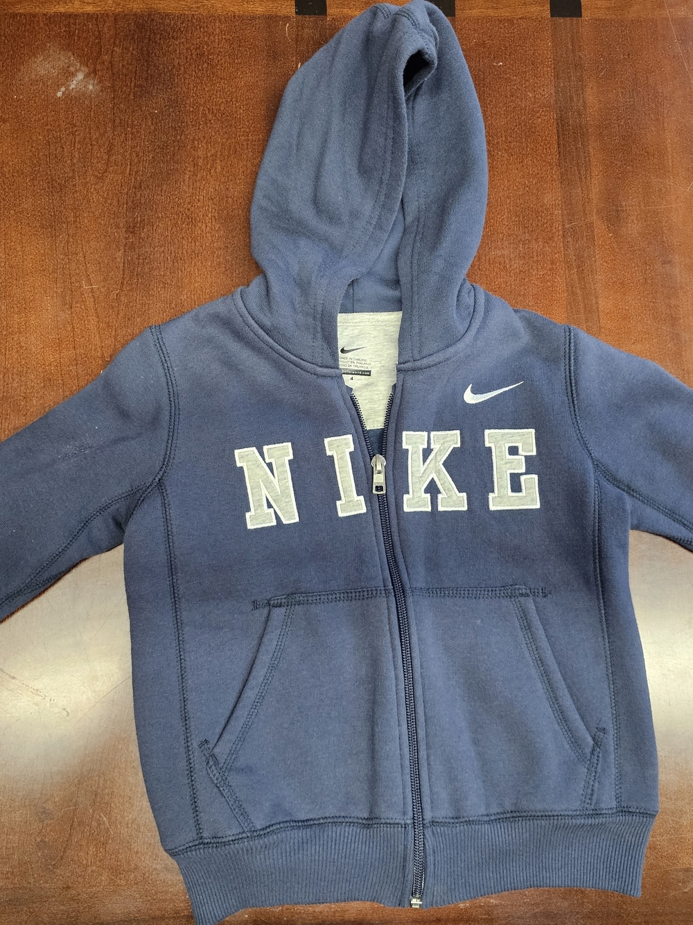 NWOT Nike Kids Navy Blue Full-Zip Hoodie SIZE 4